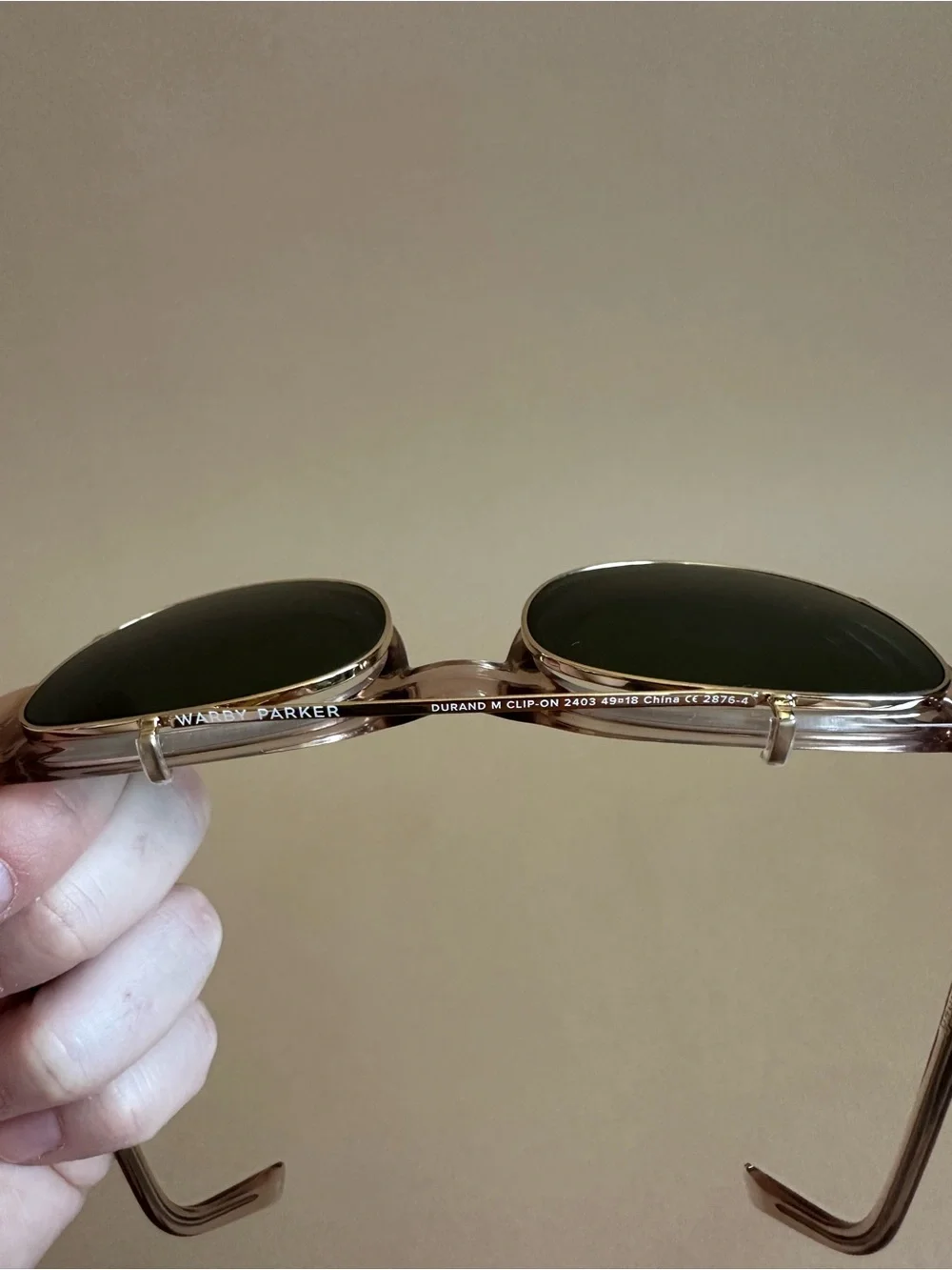 Warby Parker Durand M 688 48-18-142 Eyeglasses Frames With Sunglasses Attachment
